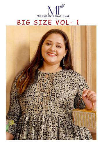 BIG SIZE VOL-1 BY MOKSH RIYON KURTI WHOLESALER IN INDIA